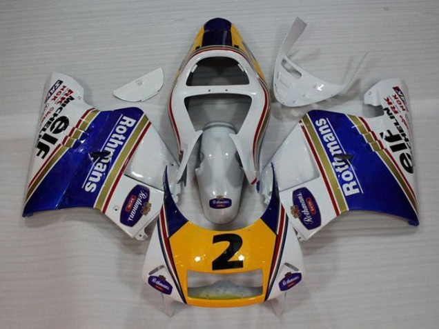 Best 1994-1996 White Blue Yellow Honda NSR250 MC28 P4 Bike Fairing Kit Canada