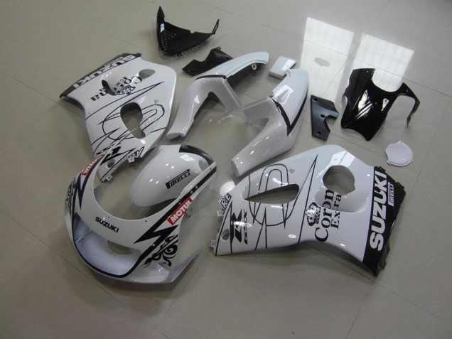 Best 1996-2000 White Corona Suzuki GSXR 600 Motor Fairings Canada