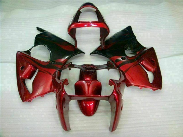 Best 2000-2002 Red Black Kawasaki ZX6R Bike Fairing Kit Canada