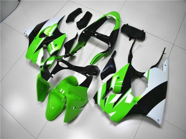 Best 2000-2002 Green White Black Kawasaki ZX6R Bike Fairing Kit Canada