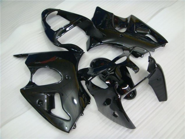 Best 2000-2002 Glossy Black Kawasaki ZX6R Motorbike Fairing Kits Canada