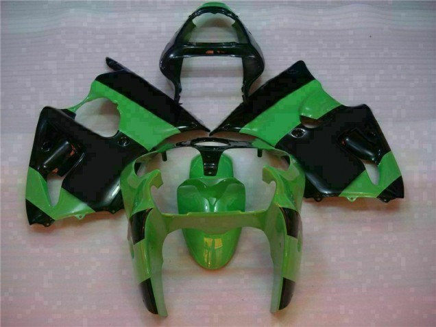 Best 2000-2002 Green Black Kawasaki ZX6R Motorcycle Fairings Canada