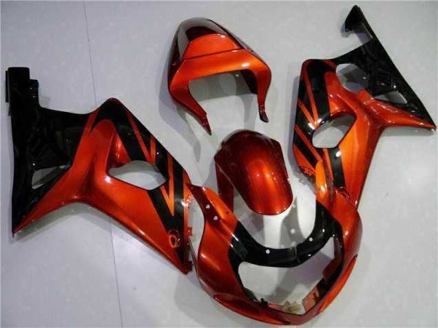 Best 2000-2002 Orange Black Suzuki GSXR 1000 Bike Fairing Canada