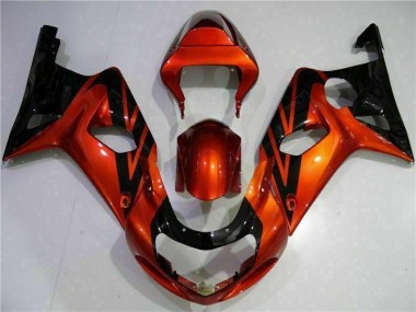 Best 2000-2002 Orange Black Suzuki GSXR 1000 Bike Fairing Canada