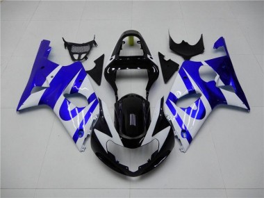 Best 2000-2002 Blue White Suzuki GSXR 1000 Bike Fairing Kit Canada