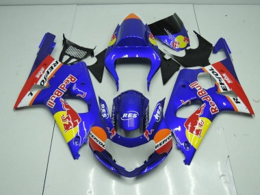 Best 2000-2002 Blue Red Bull Suzuki GSXR 1000 Motorbike Fairing Kits Canada