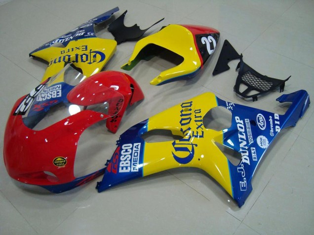 Best 2000-2002 Red Yellow Blue Corona Race Suzuki GSXR 1000 Motorbike Fairings Canada