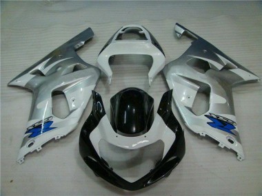 Best 2001-2003 Silver Black Suzuki GSXR 600/750 Motorbike Fairing Kits Canada