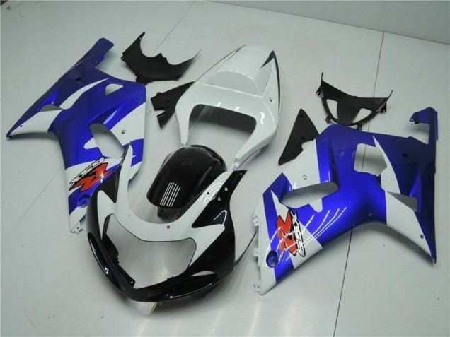 Best 2001-2003 White Blue Suzuki GSXR 600/750 Motorcycle Fairings Kit Canada