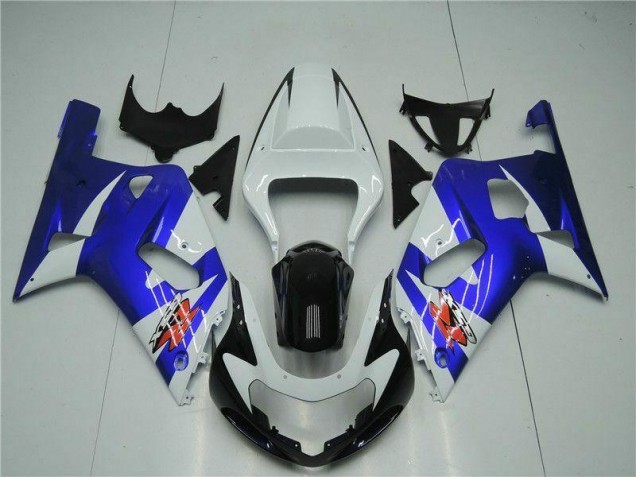 Best 2001-2003 White Blue Suzuki GSXR 600/750 Motorcycle Fairings Kit Canada