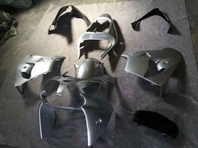 Best 2002-2003 Silver Glossy Black Kawasaki ZX9R Motorcycle Fairing Kits Canada