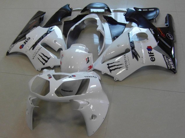 Best 2002-2006 White Monster Kawasaki ZX12R Moto Fairings Canada