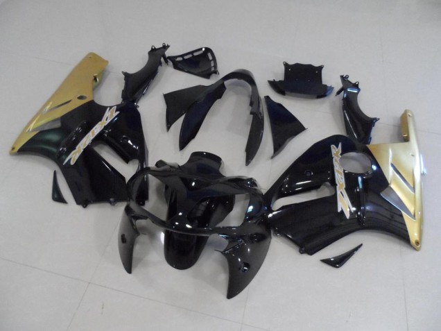 Best 2002-2006 Black and Gold Kawasaki ZX12R Motorcycle Replacement Fairings Canada