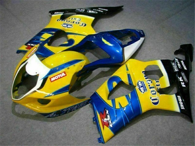 Best 2003-2004 Yellow Blue Suzuki GSXR 1000 Bike Fairings Canada