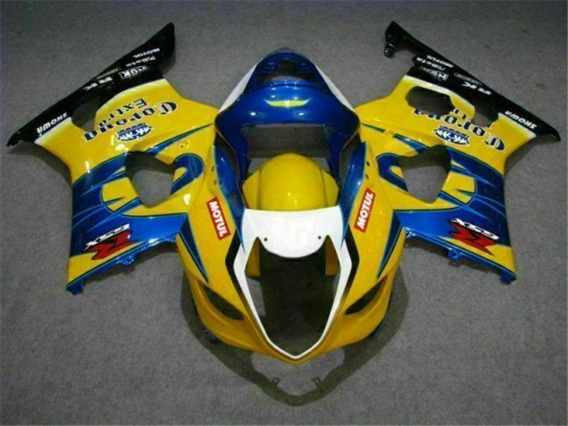 Best 2003-2004 Yellow Blue Suzuki GSXR 1000 Bike Fairings Canada