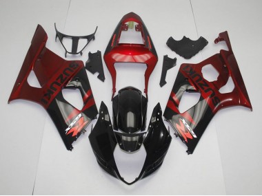 Best 2003-2004 Black Red Suzuki GSXR 1000 Replacement Motorcycle Fairings Canada