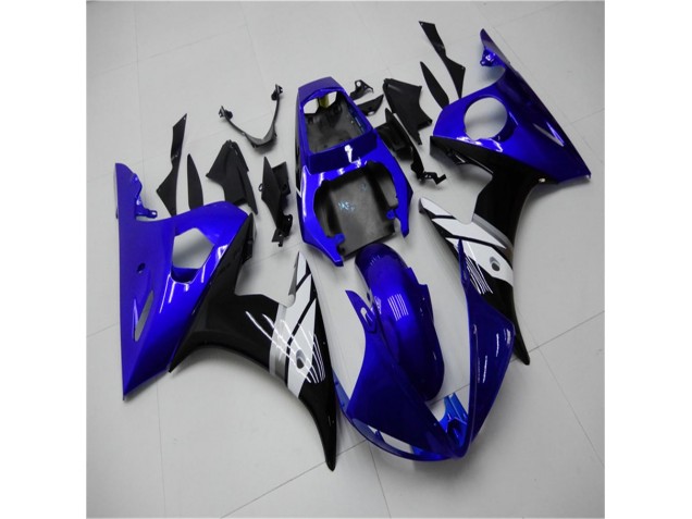 Best 2003-2005 Blue White Black Yamaha YZF R6 Motorcycle Fairings Kit Canada