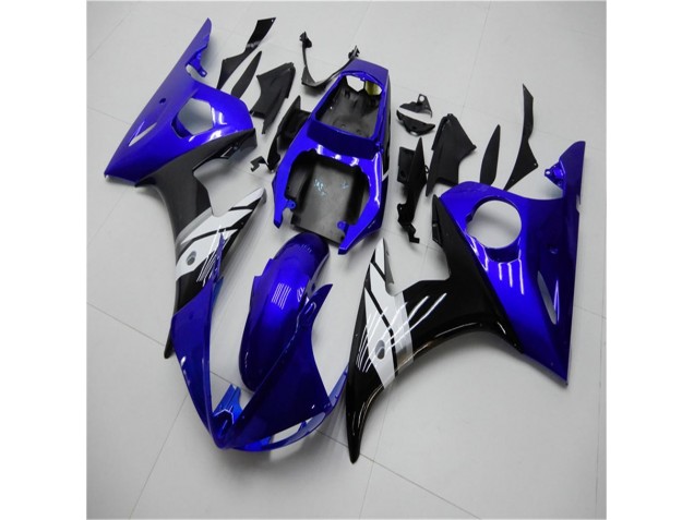 Best 2003-2005 Blue White Black Yamaha YZF R6 Motorcycle Fairings Kit Canada