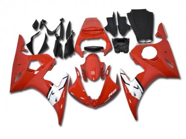 Best 2003-2005 Red White Yamaha YZF R6 Motorbike Fairing Kits Canada