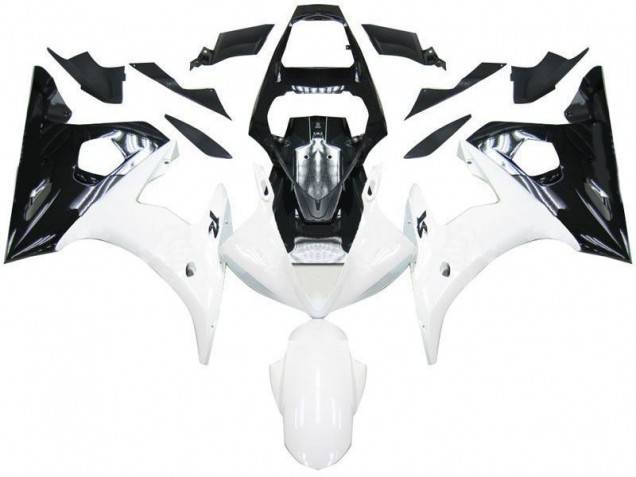 Best 2003-2005 Black White Yamaha YZF R6 Motorcycle Fairing Kits Canada