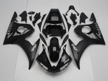 Best 2003-2005 Black with Silver Decals Yamaha YZF R6 Motorcycle Fairing Kits Canada