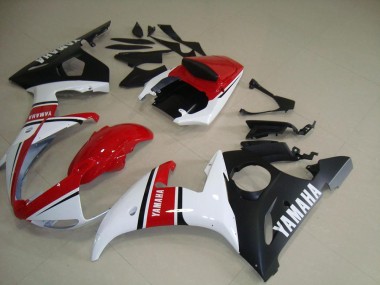 Best 2003-2005 Red White Matte Black Yamaha YZF R6 Moto Fairings Canada