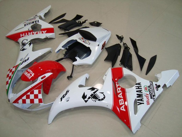 Best 2003-2005 Red White Yamaha YZF R6 Motorcyle Fairings Canada