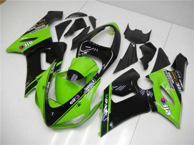 Best 2005-2006 Green Kawasaki ZX6R Motorcycle Fairings Kit Canada