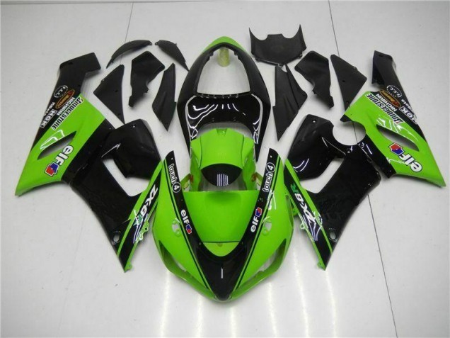 Best 2005-2006 Green Kawasaki ZX6R Motorcycle Fairings Kit Canada