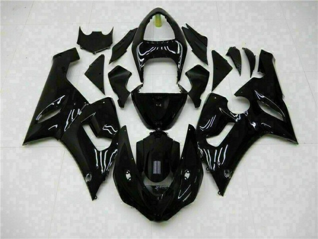 Best 2005-2006 Glossy Black Kawasaki ZX6R Motor Fairings Canada