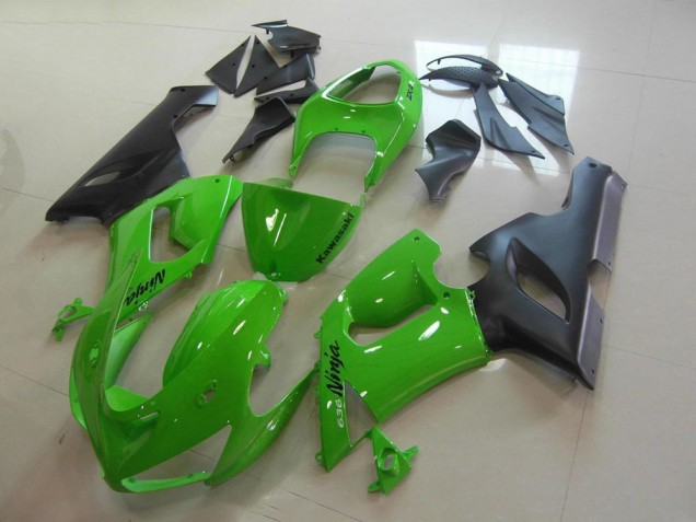 Best 2005-2006 Green Kawasaki ZX6R Motorcycle Replacement Fairings & Bodywork Canada