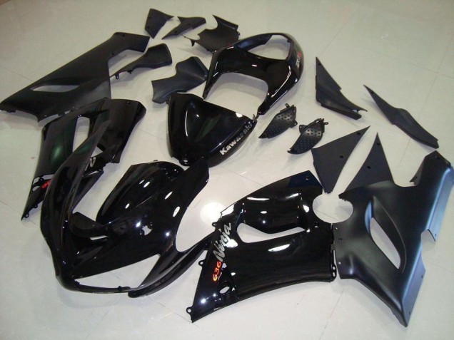 Best 2005-2006 Black Kawasaki ZX6R Motorcyle Fairings Canada