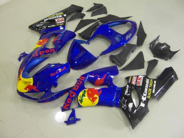 Best 2005-2006 Blue Red Bull Kawasaki ZX6R Motorbike Fairings Canada