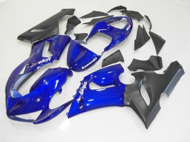 Best 2005-2006 Blue Black Kawasaki ZX6R Motorcycle Fairing Canada