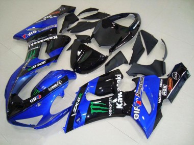 Best 2005-2006 Candy Blue Monster Kawasaki ZX6R Motorcycle Fairing Kits Canada