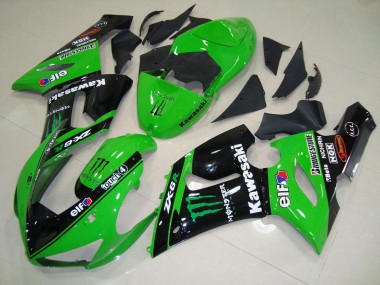 Best 2005-2006 Green Monster Kawasaki ZX6R Motorcycle Fairing Kit Canada