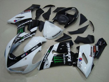 Best 2005-2006 White Monster Kawasaki ZX6R Motor Bike Fairings Canada