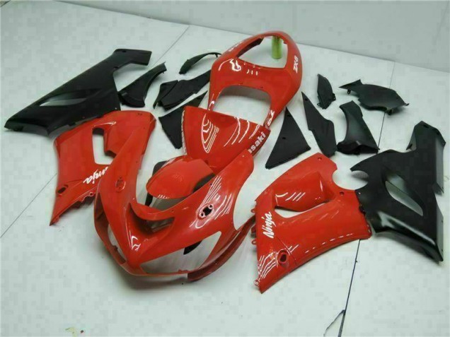 Best 2005-2006 Red Kawasaki ZX6R Bike Fairing Kit Canada