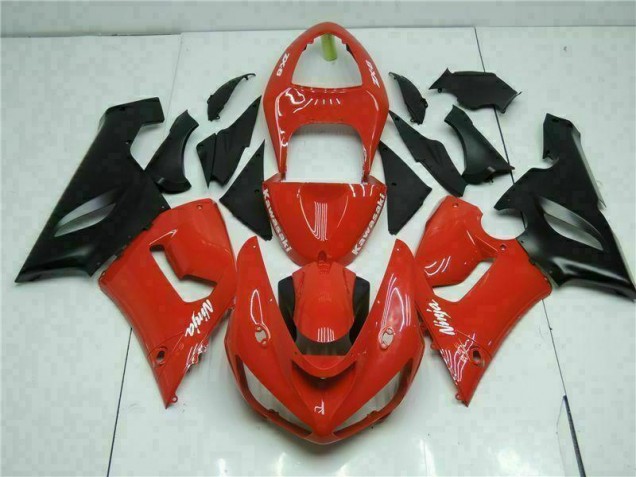 Best 2005-2006 Red Kawasaki ZX6R Bike Fairing Kit Canada