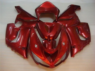 Best 2005-2006 Red Kawasaki ZX6R Bike Fairing Canada