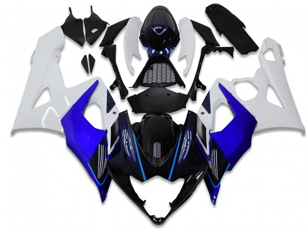 Best 2005-2006 Blue White Suzuki GSXR 1000 Motorcycle Fairing Kits Canada