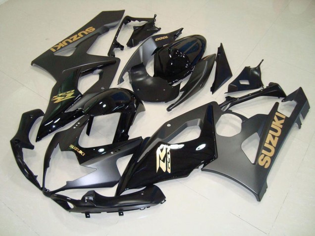 Best 2005-2006 Black with Gold Decals Suzuki GSXR 1000 Motorcylce Fairings Canada