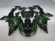 Best 2006-2007 Black Green Flame Kawasaki ZX10R Motorcycle Fairing Canada