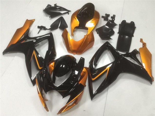 Best 2006-2007 Black Orange Suzuki GSXR 600/750 Motor Fairings Canada