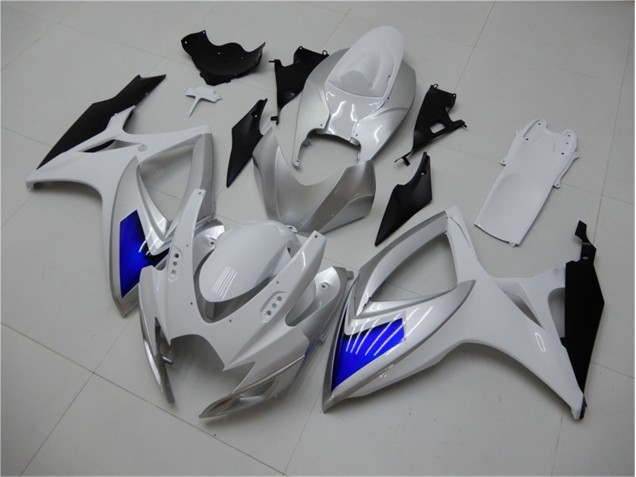 Best 2006-2007 White Blue Suzuki GSXR 600/750 Motorcylce Fairings Canada