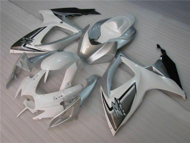 Best 2006-2007 White Silver Suzuki GSXR 600/750 Motorcycle Fairing Canada