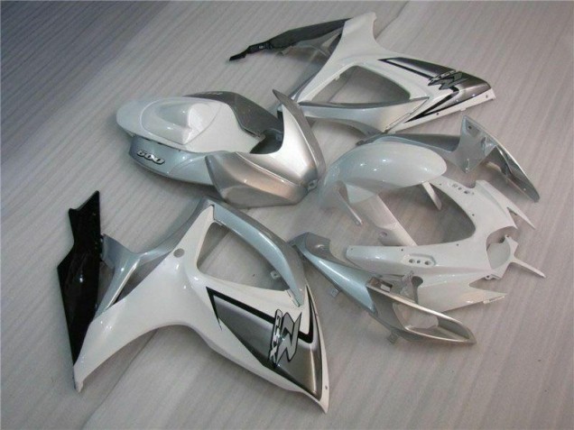 Best 2006-2007 White Silver Suzuki GSXR 600/750 Motorcycle Fairing Canada