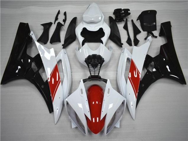 Best 2006-2007 Red White Black Yamaha YZF R6 Moto Fairings Canada