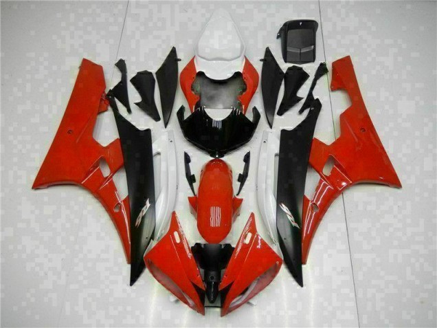 Best 2006-2007 Red Black Yamaha YZF R6 Motorcycle Fairings Kits Canada