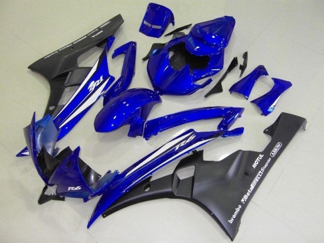 Best 2006-2007 Blue Black Yamaha YZF R6 Motorcyle Fairings Canada